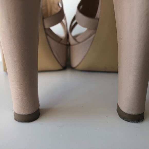 STELLA LUNA Nude Strappy Buckle Stiletto Heels Platform ankle boot sandal EU38 - Picture 12 of 16